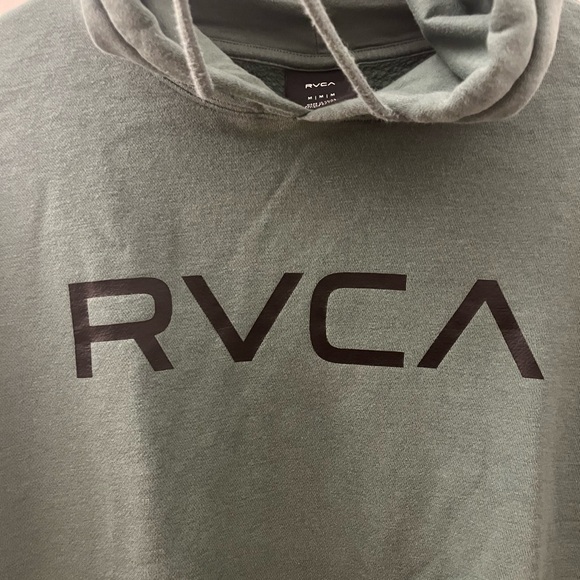 RVCA Green Hoodie Pullover with Logo - Picture 3 of 5